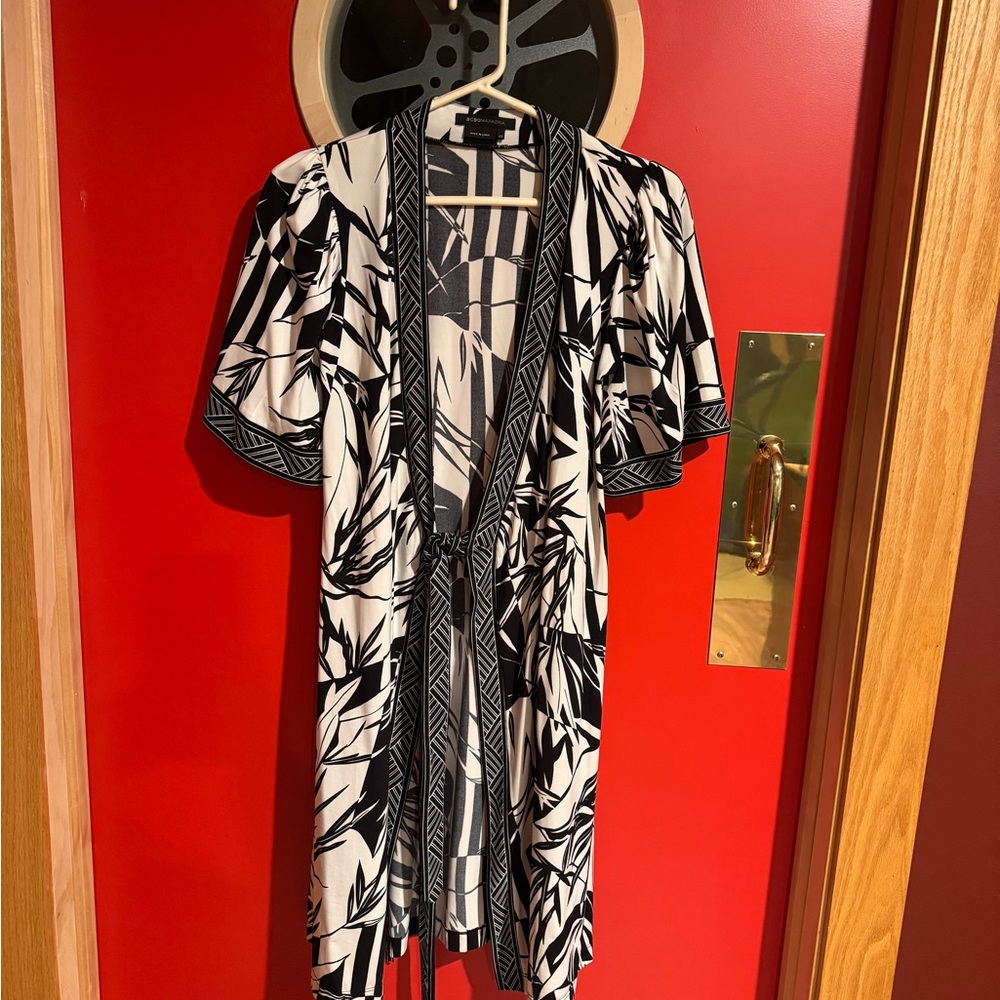 Black and White Patterned Kimono